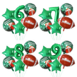 Globos de fútbol americanos con tema de jugador de Rugby, decoraciones para fiestas temáticas deportivas, Globos de feliz cumpleaños para bebés, Globos de aire, 6 uds.
