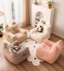 Sofá perezoso para niños, mini sofá para bebé, silla de dibujos animados para una sola persona: un lindo sillón reclinable para tomar fotografías de bebés para los más pequeños
