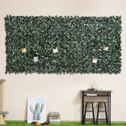 Outsunny Seto Artificial en Rollo 3x1,5m Pantalla para Balcón Valla Jardín Exterior Planta Decorativa de Pared PE Verde