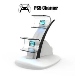 Soporte de carga para mando de PS5, Base de estación de acoplamiento, cargador rápido Dual tipo C, accesorios para Playstation y PS5