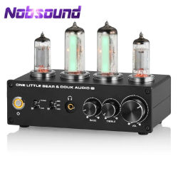 Nobsound T9 Mini 6E2 MM/MC Phono etapa tocadiscos preamplificador estéreo HiFi Audio tubo de vacío preamplificador Dekstop amplificador de auriculares