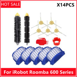 Para IRobot Roomba 675 650 690 600 Series accesorios repuestos Kit de repuesto de aspiradora cepillo lateral de cerdas filtro HEPA