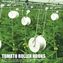 10 unids/set ganchos de rodillo para plantas de jardín kits de ganchos de soporte para tomates cuerda de soporte para tomates huevos sandías pimientos