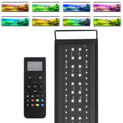 75-90CM pecera espectro completo con Control remoto luz LED acuario DIY modo meteorológico planta crecen luz IP68 110V-240V