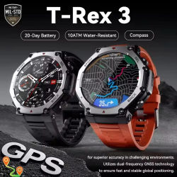 Original t-rex 3 2025 para Amazfit militar gps smartwatc brújula integrada altímetro 10ATM impermeable deportes Smartwatch hombres mujeres