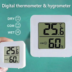 Termómetro Higrómetro Digital de 1/2/3/5 Piezas, Mini Monitor Electrónico LCD de Temperatura Interior, Higrómetro para Exteriores, Habitaciones y Bebés