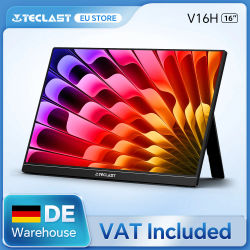 Teclast V16H Monitor Portátil de 16 Pulgadas, 144Hz, 1920x1200, Relación 16:10, USB-C, Mini HDMI, Altavoces Dobles, Soporte VESA, Monitor Externo