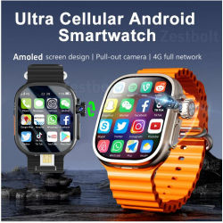 Reloj inteligente GOLDENSPIKE S10 Ultra MAX 4G Smartwatch Android con 448*528 180 ° Cámara giratoria GPS WIFI Videochamada NFC Aplicación Descarga