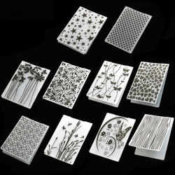 Nueva llegada carpeta de estampado 3D placas de plástico de estampado transparente diseño para troqueles de corte de papel DIY Scrapbooking 10,5x14,5 cm