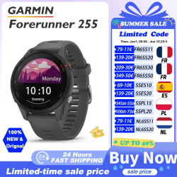 Garmin Forerunner 255 Sports Smartwatch 46mm 1.3'' Pantalla a color 14 días Vida de la batería 4GB RAM NFC Bluetooth Wifi 5ATM Impermeable