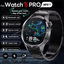 Reloj Inteligente 2026 Watch 5 Pro con GPS, Pantalla AMOLED de 360*360, Llamadas Bluetooth, Resistente al Agua IP68, Monitor de Salud para Hombre
