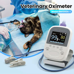 Oxímetro de Monitor veterinario para veterinario, mascota, perro, gato, oxímetro de pulso Bluetooth SPO2, Monitor de estado de oxígeno en sangre, uso doméstico