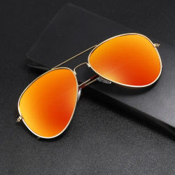 Gafas Clásicas de Moda para Hombre, Montura Metálica de Aviador, Gafas de Sol Deportivas para Exteriores, Anti-UV, para Conducir