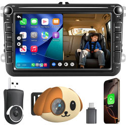 Adaptador Inalámbrico CarPlay Cabin Care con Cámara para Bebés de 1080PHD 150 ° Monitor de Visión Nocturna de Gran Angular en Tiempo Real para el Asiento Trasero del Automóvil