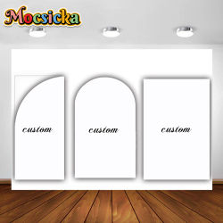 Mocsicka-Fondo de cubierta de arco personalizado, fondo de fotografía de doble cara, decoración para fiesta de cumpleaños, boda, Baby Shower
