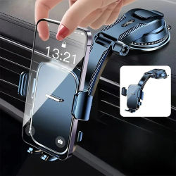 Soporte Universal para Teléfono Móvil en el Tablero del Automóvil, Rotación de 360 Grados ° Soporte Giratorio para Teléfono con Barra de Extensión y Soporte GPS para Teléfono