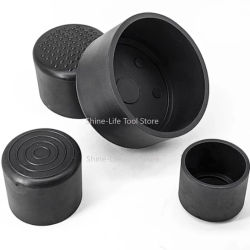 Fundas Redondas de Goma Suave de PVC Negro para Patas de Silla, Protectores Antideslizantes para Muebles, Diámetro de 6-80 mm