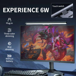 Barra de Luz LED para Monitor de Computadora, Lámpara de Escritorio, Barra de Luz para Monitor, Cuidado de la Vista, Iluminación de Atenuación Gradual, Lámpara de Mesa para Trabajar y Jugar