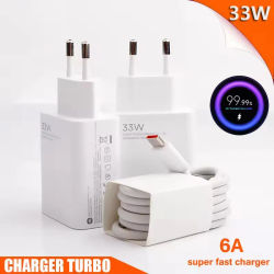 Cargador USB 33W cargador de carga rápida 6A Cable USB tipo C para Xiaomi mi14 13 12 Redmi iPhone Oneplus adaptador de cargador de teléfono rápido