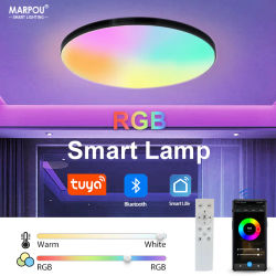 Luz de techo LED inteligente de 30W y 36W, aplicación de atenuación RGB, Control remoto TUYA, sincronización, decoración interior del hogar, Bluetooth, WIFI, dormitorio y sala de estar