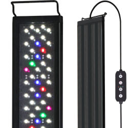 120CM acuario planta crecimiento Iight pecera regulable iluminación luz LED modo DIY con función de memoria Poweroff 100-240V IP65