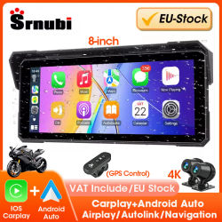 7/8 "pulgadas Carplay motocicleta navegación GPS IP67 impermeable 4K Moto DVR inalámbrico Carplay Android Auto Moto grabadora Monitor