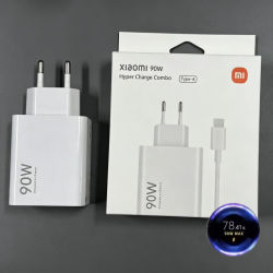 Cargador Xiaomi 90W EU Original Turbo Charge, Adaptador de Cable USB Tipo C, Mi 15 14 13 Pro Ultra Redmi Note POCO MIX Flip