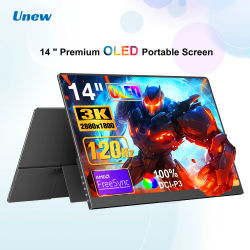 Monitor portátil OLED de 14 pulgadas, 3K, 120Hz, 2880*1800, con luz azul baja, pantalla HDR para juegos, compatible con laptop, PS, Switch y Xbox.