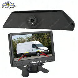 Kit de cámara de visión trasera y monitor de 7 pulgadas con luz de freno de estacionamiento y cámara de marcha atrás para Iveco Daily [5.ª generación] 2011-2014