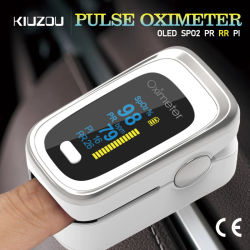Kiuzou-oxímetro De pulso De dedo portátil médico, medidor De saturación De ritmo cardíaco y oxígeno en sangre, Monitor De Saturómetro OLED