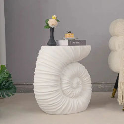 Mesa de Centro de Diseño Nórdico con Forma de Concha, Mesa Auxiliar de Lujo, Mesitas de Noche, Muebles para Sala de Estar, Muebles para Dormitorio