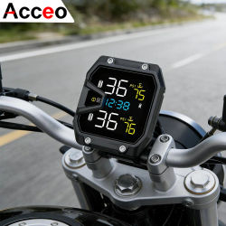 Monitor Inteligente de Presión de Neumáticos para Motocicleta TPMS, Detector de Temperatura y Presión de Neumáticos a Prueba de Agua, Alerta Inteligente de Neumáticos