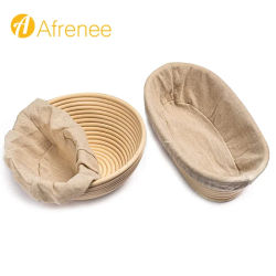 Cesta de mimbre para prueba de pan, cesta de pan ovalada de mimbre para fermentación de masa, Banneton de masa fermentada
