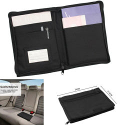 Suministros de Interior de coche, guantera de tela Oxford para coche, organizador, carpeta de almacenamiento, bolsa de almacenamiento de documentos portátil con múltiples bolsillos