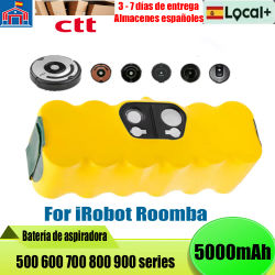 Batería de 12800mAh y 14.4V para Aspiradora iRobot Roomba Series 500, 600, 700, 800, 900, Modelos 510, 530, 550, 650, 770, 780, 790, 870, 880, 960, 980