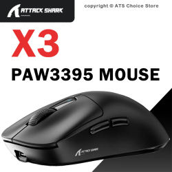 Ratón inalámbrico para juegos ATTACK SHARK X3/X3Pro PAW3395 26K DPI tres modos Bluetooth con cable ratón ultraligero de alta calidad