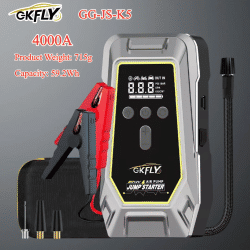 Arrancador de Coches GKFLY 4000A 7000A con Compresor de Aire, Pantalla LCD, Cargador Portátil, Potente Dispositivo de Arranque de Batería de Coche