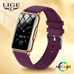 LIGE nueva moda reloj inteligente señoras mensaje empuje presión arterial DIY esfera personalizada pulsera deportiva impermeable hombres Smartwatch mujeres