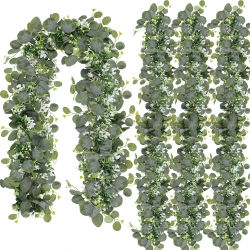 1/3 Uds. Planta Artificial, follaje verde, accesorio de Navidad, boda, jardín al aire libre, decoración de patio, mesa de habitación del hogar, colgante de pared