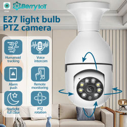 Cámara de vigilancia WIF con bombilla E27, visión nocturna PTZ, a todo color, HD, seguimiento automático, CCTV, monitor de bebé, cámara de seguridad 1080P ICSEE