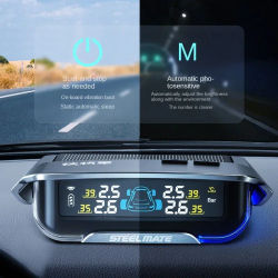 Monitor de Presión de Neumáticos Steel Mate, Sensor Externo Integrado X1+ Plus para Neumáticos de Coche, Inspección de Neumáticos Solar, pk Foxwell T1000
