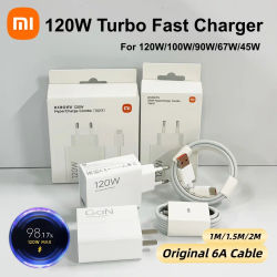 Cargador Original Xiaomi de 120W, Carga Turbo Rápida, Adaptador Hypercharge para Xiaomi 12, 13, 14, 15, 17 Ultra, Redmi Note 15, POCO F8 Ultra, X7, X8