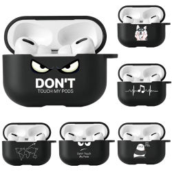 Funda para Apple Airpods Pro 2, fundas con eslogan, texto Simple, no Touch, Airpods Pro 2, 4, 3, silicona negra, funda para auriculares Air pod Pro2 Capas