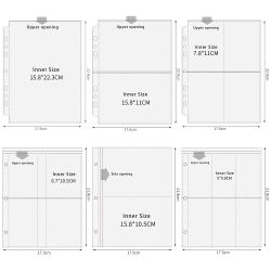 Carpeta para tarjetas fotográficas A5, 3/7 anillas, 1/2/4/6 bolsillos, transparente, sin ácido, 6x4, recarga de páginas para álbum de fotos, tarjeta comercial, funda para postales