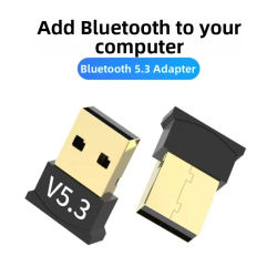 Adaptador Bluetooth USB 5.3 para computadora de escritorio, adaptador Bluetooth sin controladores, no compatible con todos los dispositivos del sistema iOS