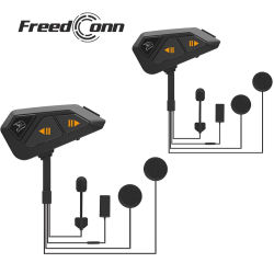 Freedconn-intercomunicador FG para casco de motocicleta, interfono con Bluetooth 1000M, BT5.0, comunicador para 10 conductores, Radio FM impermeable, música
