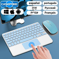 Teclado inalámbrico con panel táctil para Android iOS Windows teclado y ratón Bluetooth para Samsung Apple Lenovo teléfono tableta