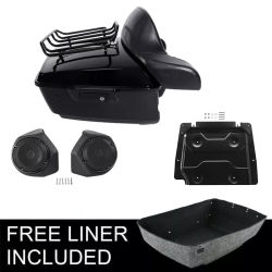 Altavoces con almohadilla de respaldo para maletero de motocicleta, para Harley Touring Trunk Road King Street Glide 2014-2025