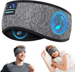Auriculares Bluetooth, diadema deportiva para dormir lateral, auriculares inalámbricos elásticos, máscara para ojos de música, auriculares inalámbricos con Bluetooth, diadema