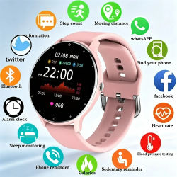 Reloj Inteligente LIGE para Mujer, Pronóstico del Tiempo en Tiempo Real, Monitor de Actividad, Monitor de Frecuencia Cardíaca, Reloj Deportivo Inteligente para Mujer y Hombre